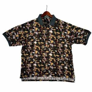 Descente Golf Collection Polo Shirt Mens XL Multicolor SS Del Mar Logo Casual